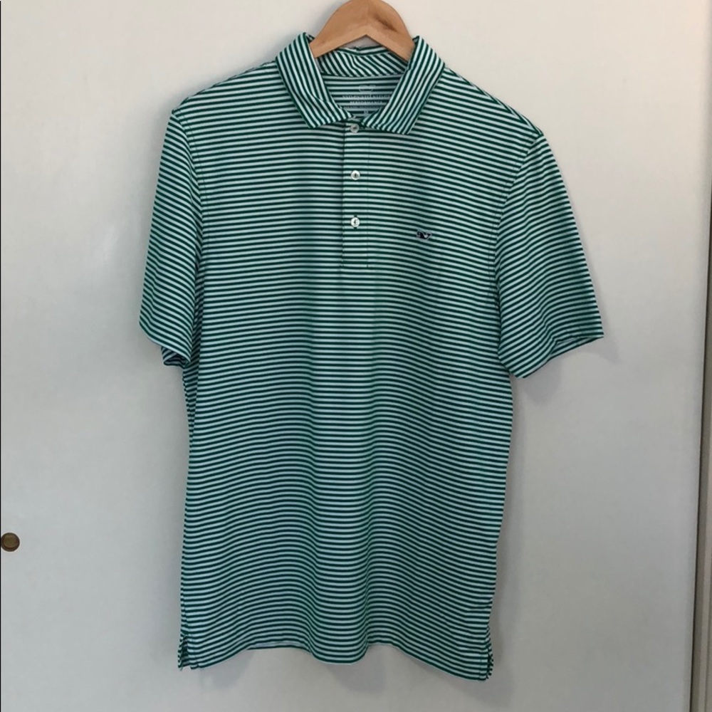 Vineyard Vines Striped Green Shirt